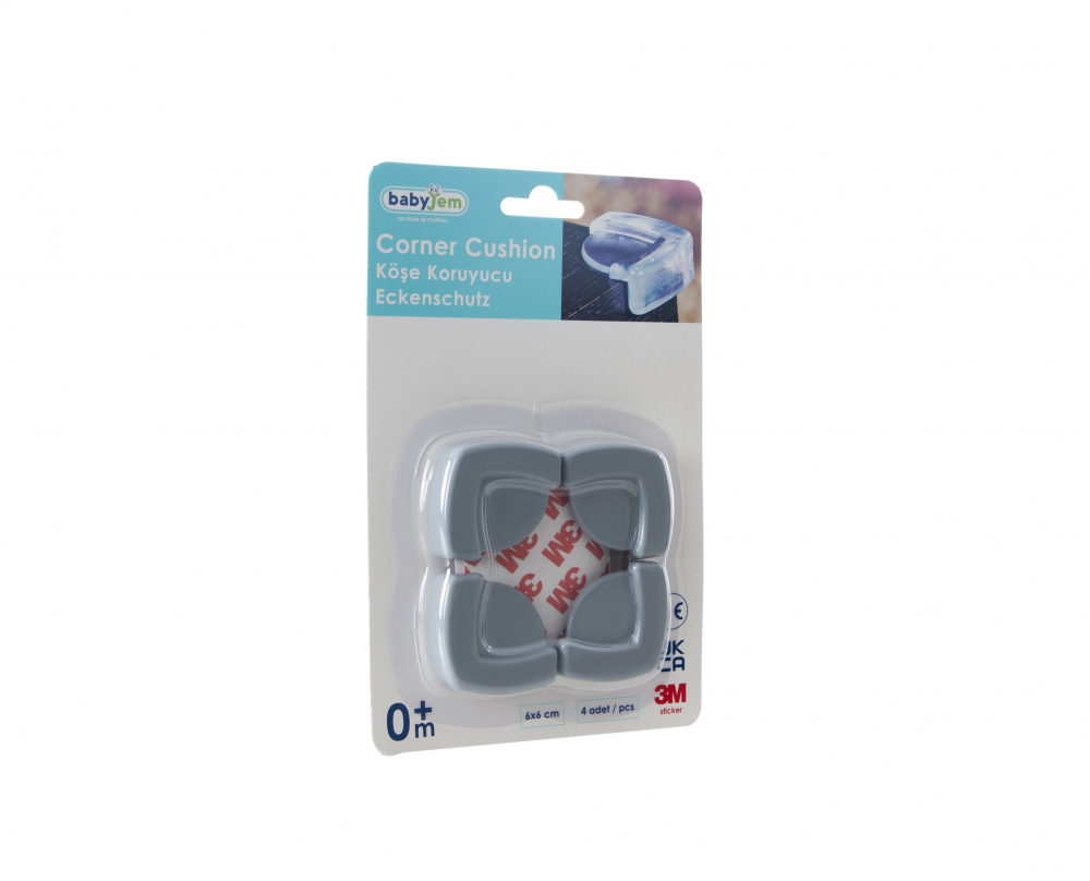 Set 4 Protectii Colturi BabyJem Gri, Siguranta Copil - imagine 6