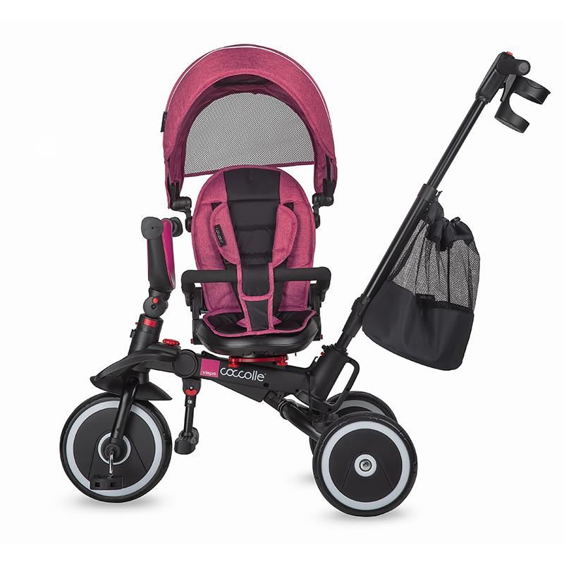Tricicleta Coccolle Vispo Magenta | Multifuncțională Pliabilă - imagine 5