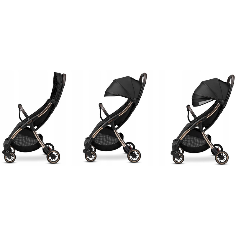 Lionelo Julie One Carucior Compact, 0-22kg, Negru-Auriu - imagine 3
