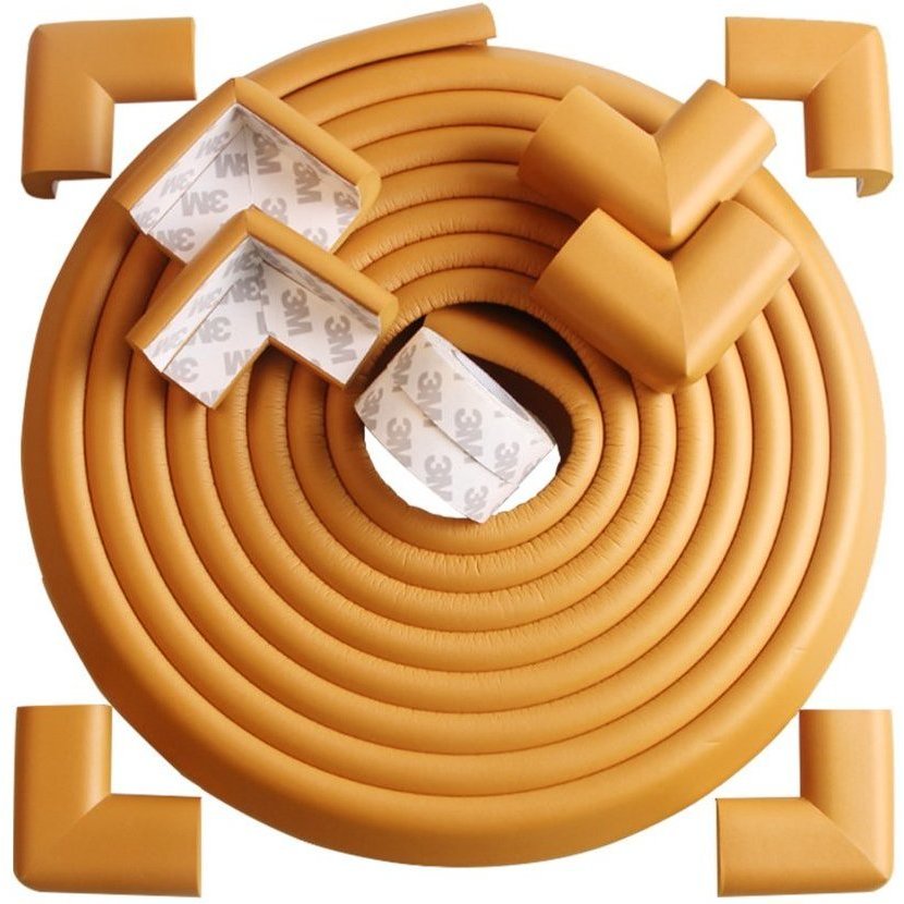 Set Protectie Bambinice 6m + Colturi, Maro - imagine 2