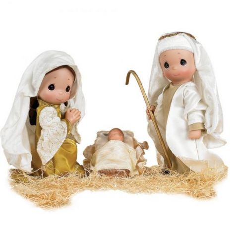 Set Păpuși Precious Moments, Primul Crăciun, 23 cm
