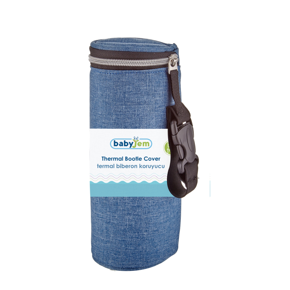 Husă Termoizolantă BabyJem Blue pentru Biberon - imagine 2