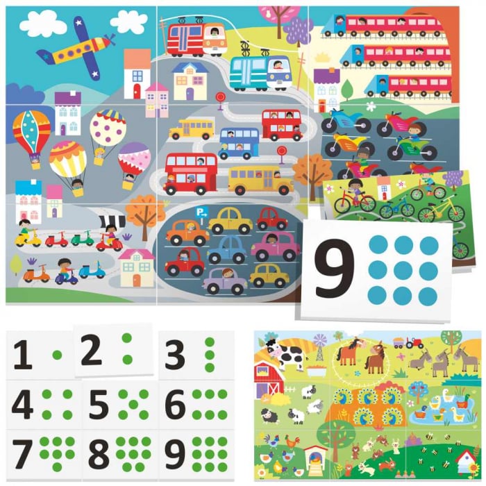 Headu Montessori Cartonașe Tactile Numere