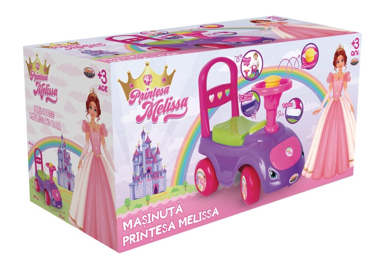Masinuta Printesa Melissa Burak Toys cu Spatar