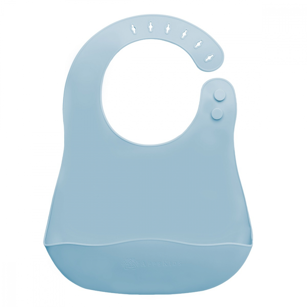 Baveta Silicon AppeKids Aqua Blue - Anti-pată și Lavabilă - imagine 5