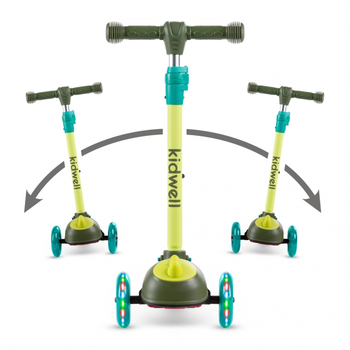 Trotineta Kidwell Dinosaur LED, Ghidon Reglabil