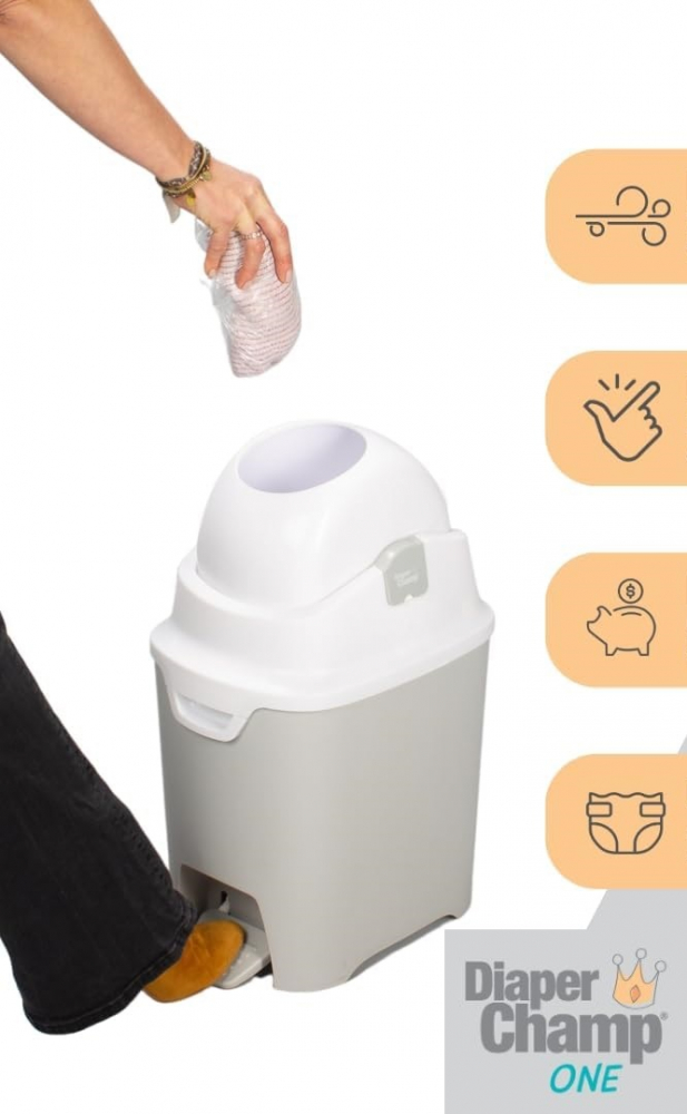Cos Ermetic Scutece Diaper Champ One Hands Free - imagine 2
