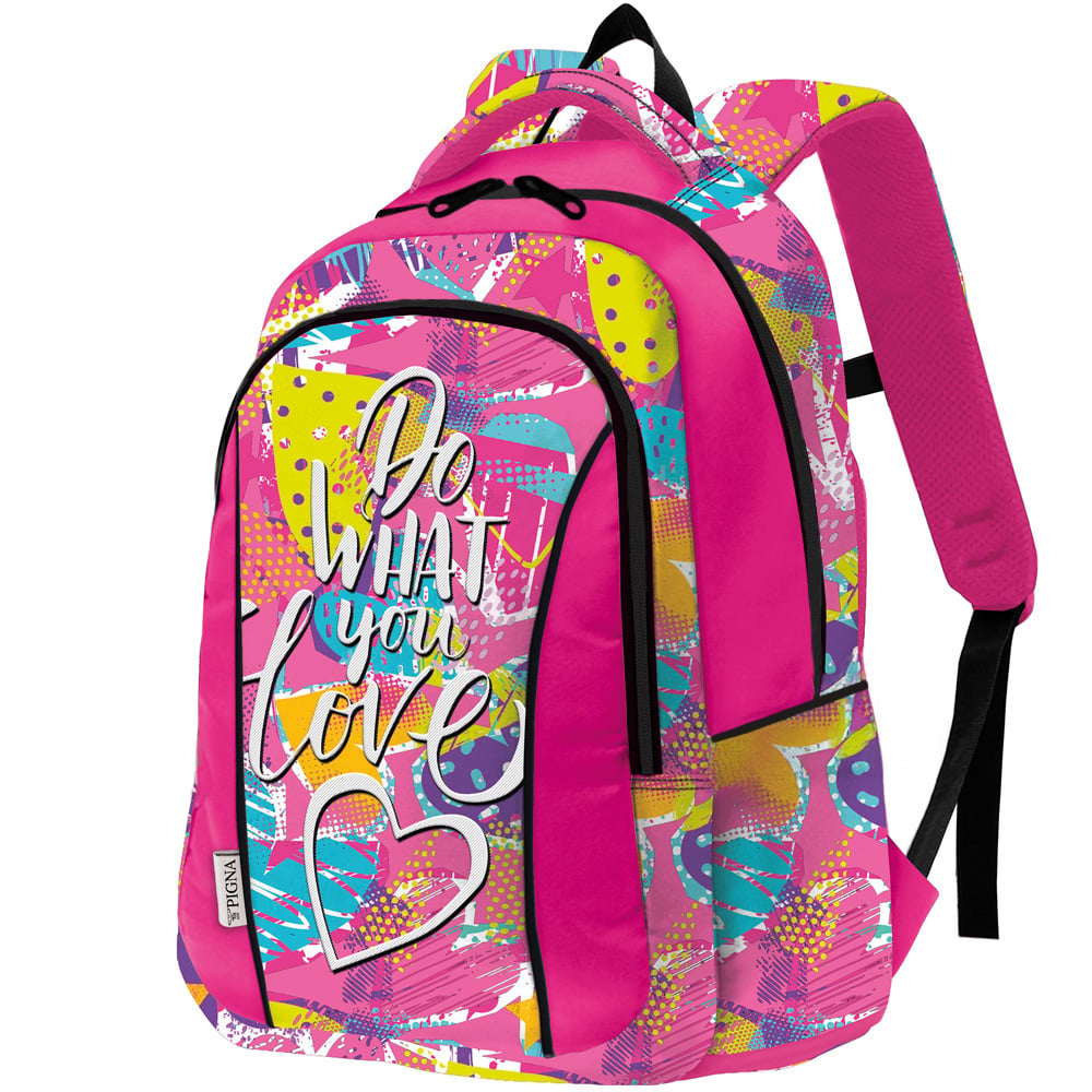 Rucsac Pigna Hearts Pink 100% Reciclat