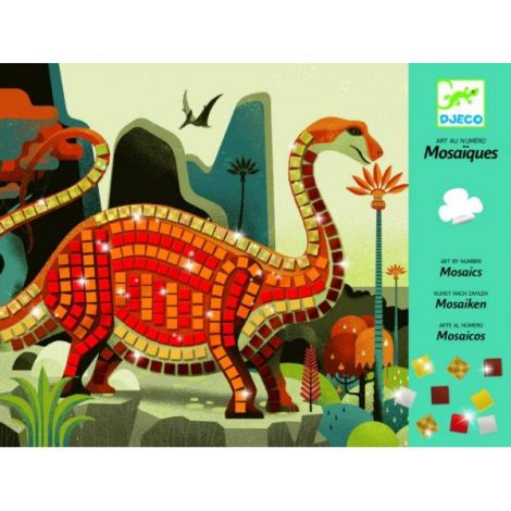Mozaic Djeco Dinozauri - Joc Creativ 4+ Ani