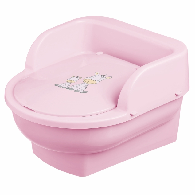 Olita copii Maltex Zebra Light Pink cu recipient detașabil - imagine 5