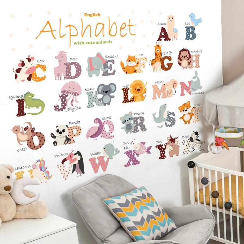 Sticker Alfabet Animale Sipo - Decorativ și Educativ - imagine 4