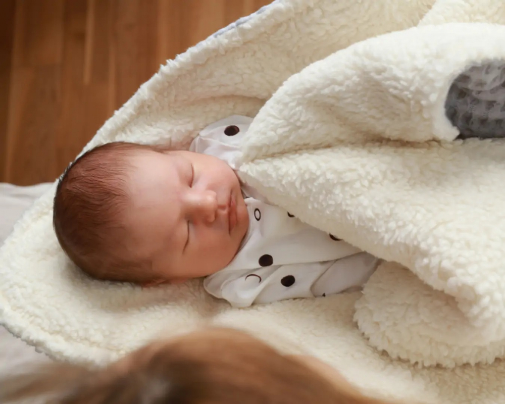 Paturica BabyLy Reversibilă Bumbac Waffle 100x70cm - imagine 4