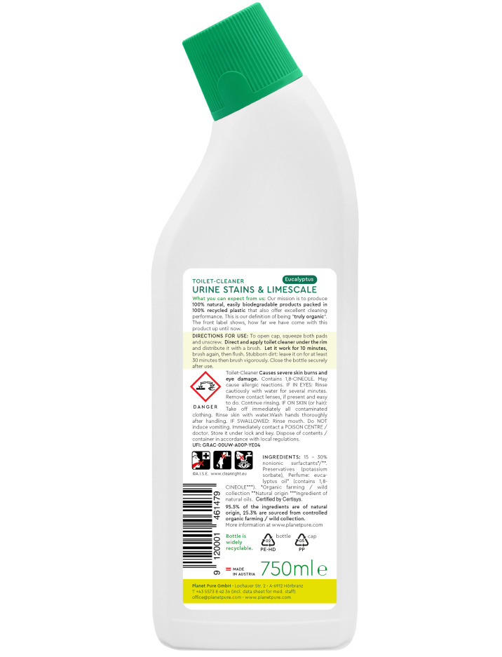 Detergent Bio Planet Pure Toaletă Eucalipt 750ml