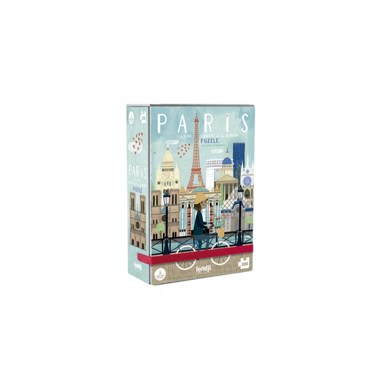 Puzzle Paris 200 piese Londji, in saculet textil
