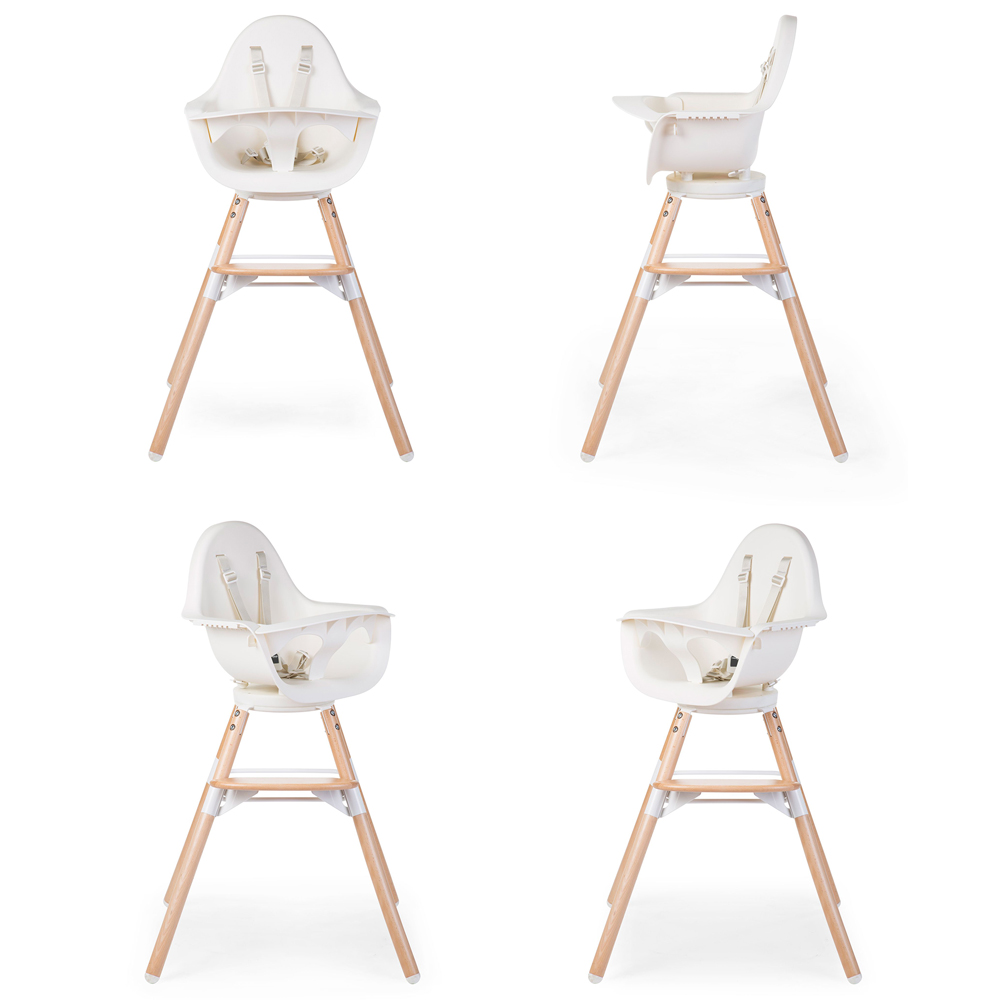 Scaun de masa Childhome Evolu One.80 Natural/Alb