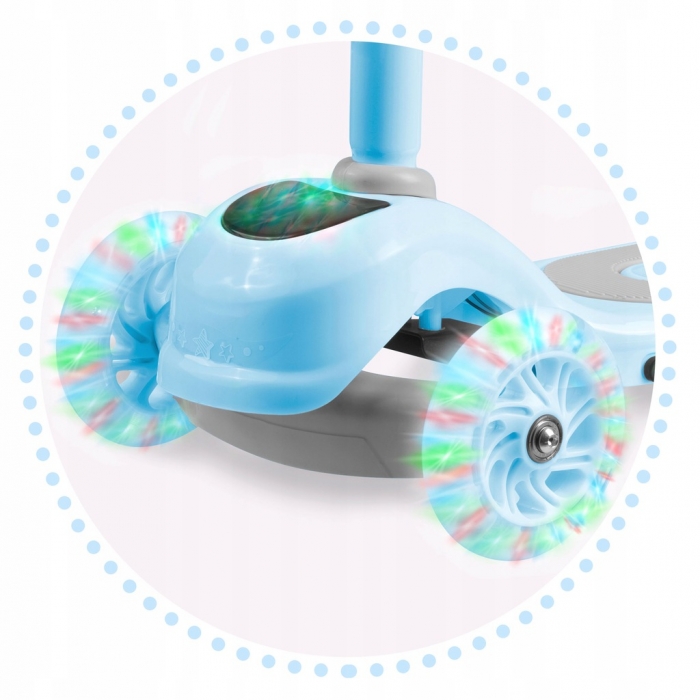 Trotineta Ricokids Piko Albastru | Roti LED, Reglabila - imagine 2