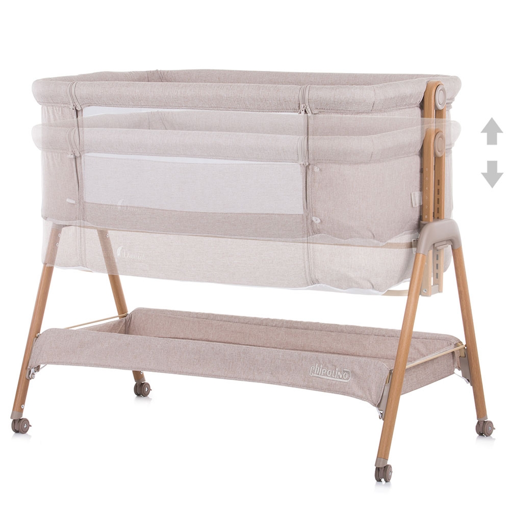 Patut Co-Sleeper Chipolino Sweet Dreams Mocca - imagine 3