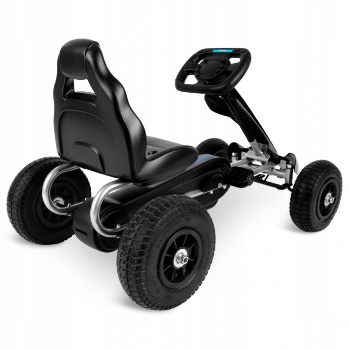 Kart Pedale Ricokids RK-591 Negru | Roti Gonflabile