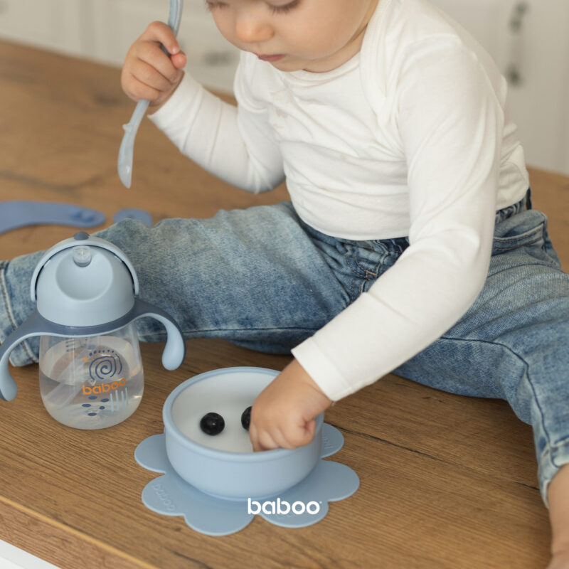 Bol Silicon Baboo cu Ventuza | 6 luni+