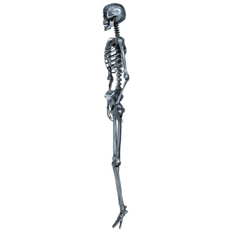Decor Schelet Argintiu Guirca 90cm - Halloween - imagine 6