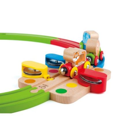 Sina de tren curcubeu Hape puzzle 30 piese - imagine 3