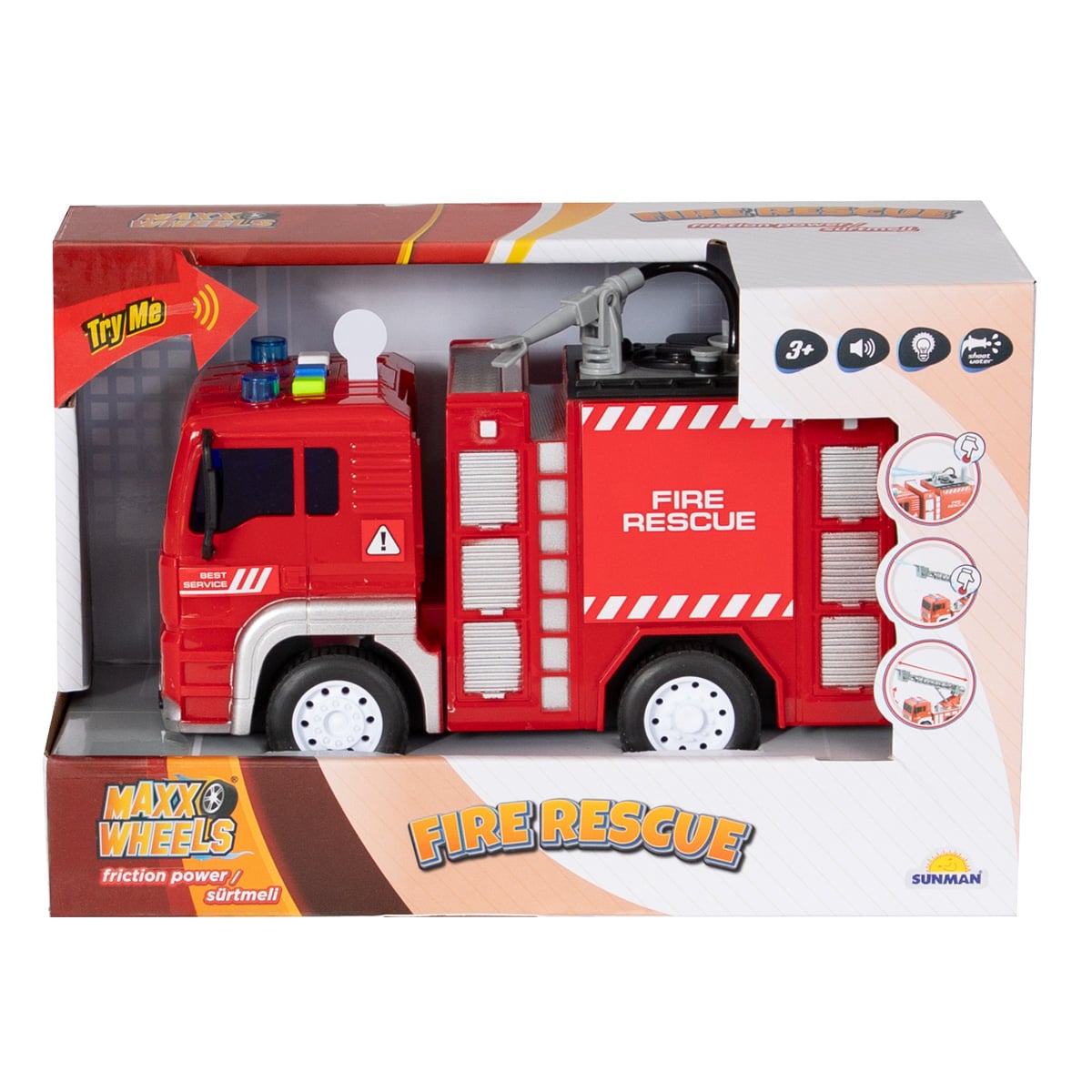 Camion Pompieri cu Apa Maxx Wheels, 20 cm