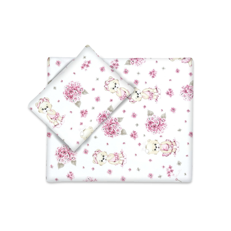Set Lenjerie Carucior Miminu Pink Ballerina Bumbac - imagine 2