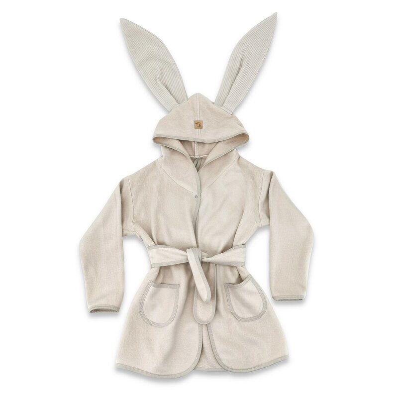 Qmini Halat Baie Bambus cu Urechi Beige