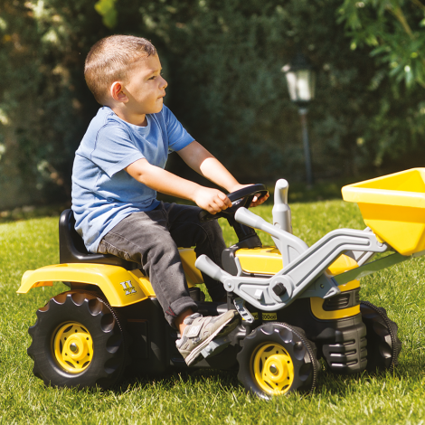 Tractor Excavator Dolu cu Pedale | Jucărie Constructie - imagine 5