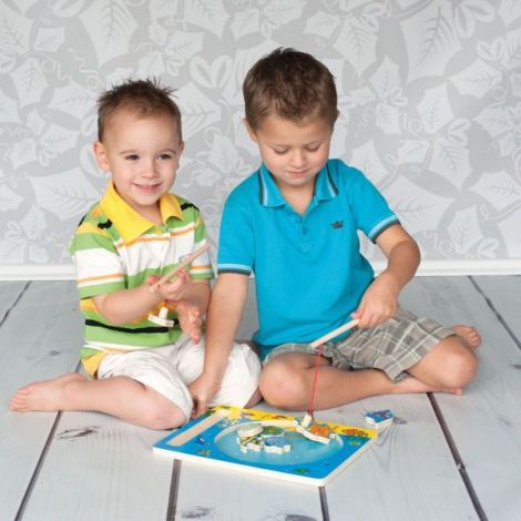 Joc Pescuit Magnetic Woodyland | Jucarie Lemn Educativ - imagine 2