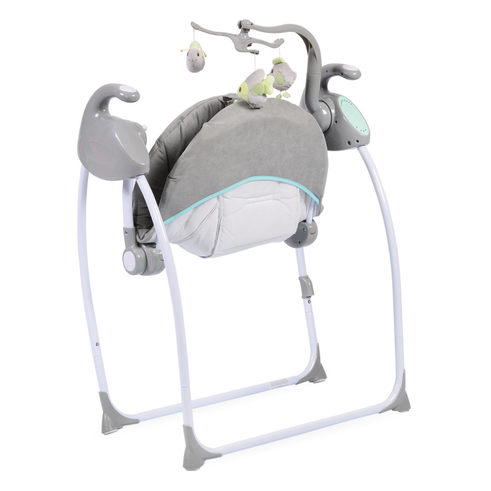 Leagan Electric Cangaroo Sweet Star+ Grey, cu Conectare Priză - imagine 4