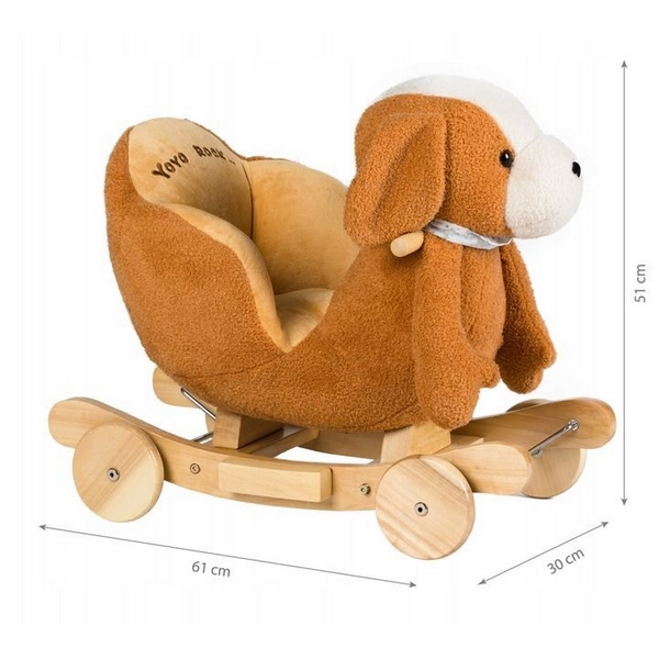 Balansoar Cateluș Ecotoys 2-în-1 cu Roti
