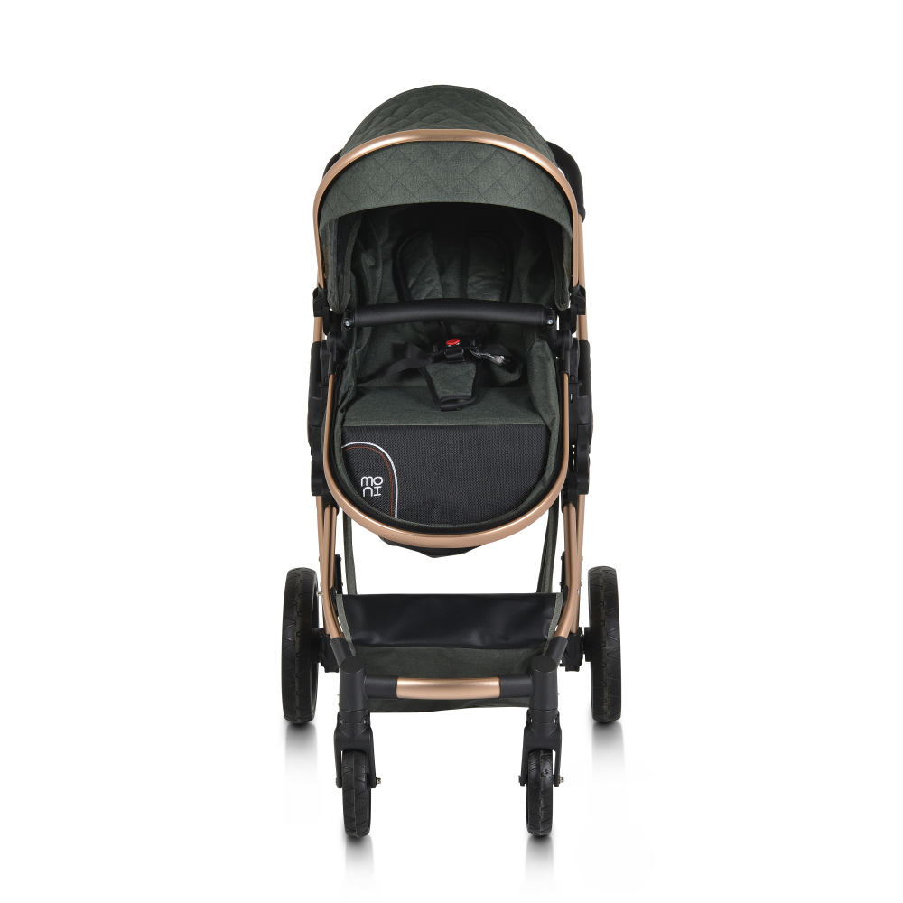 Carucior 2in1 Moni Alma Green, Reversibil, Aluminiu - imagine 6