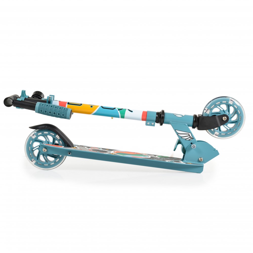 Trotineta Byox Miracle Blue Pliabilă cu Roti LED - imagine 2