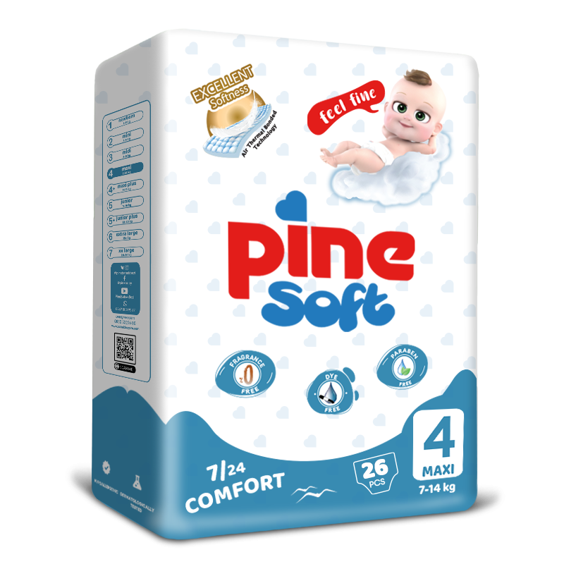 Scutece Pine Soft Maxi 7-14kg Eco - 26 buc - imagine 2