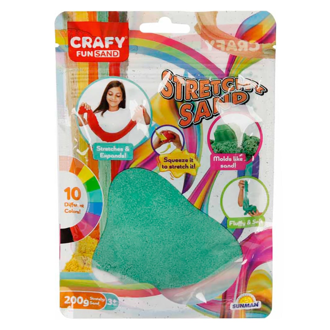 Nisip Kinetic Crafy 200g Verde, Modelare Creativă