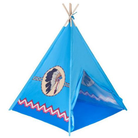 Cort PlayTo Teepee Indian Albastru pentru Copii