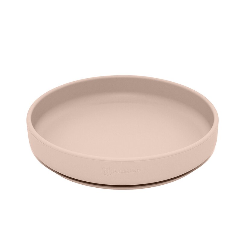 Farfurie Silicon PetiteMars cu Ventuza, Bej - imagine 2