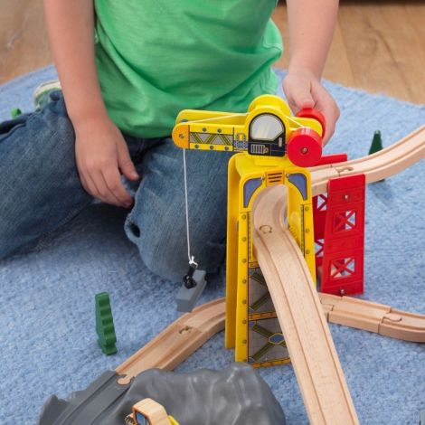Kidkraft Super Highway - Set Trenulet Lemn, 80 Piese - imagine 8