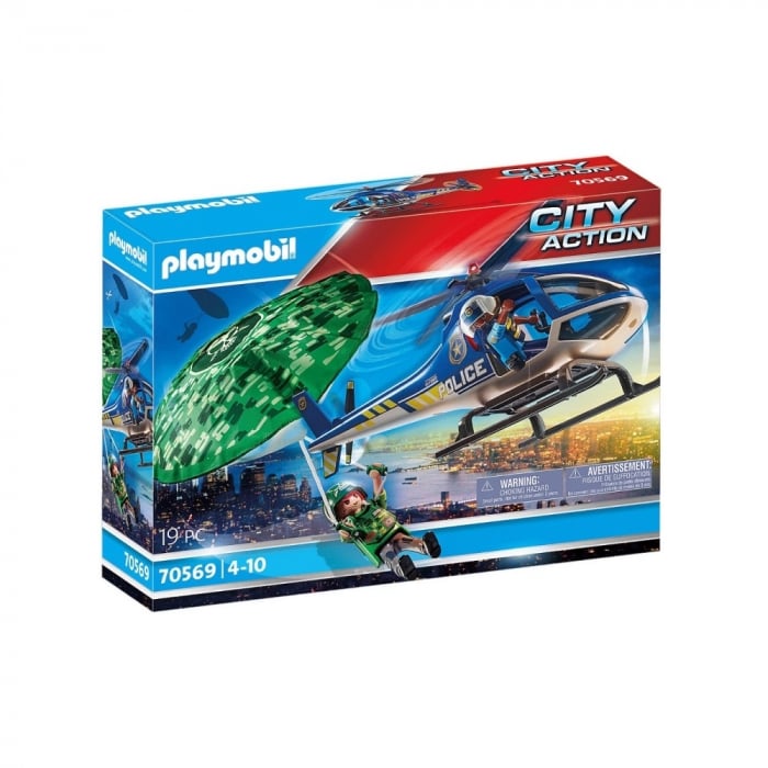Elicopter Politie Playmobil cu Parasutist