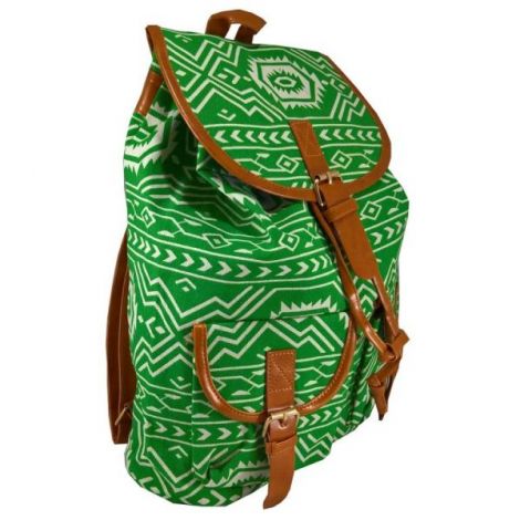 Rucsac Urban LaRue Crem pe Verde - Design Modern - imagine 2