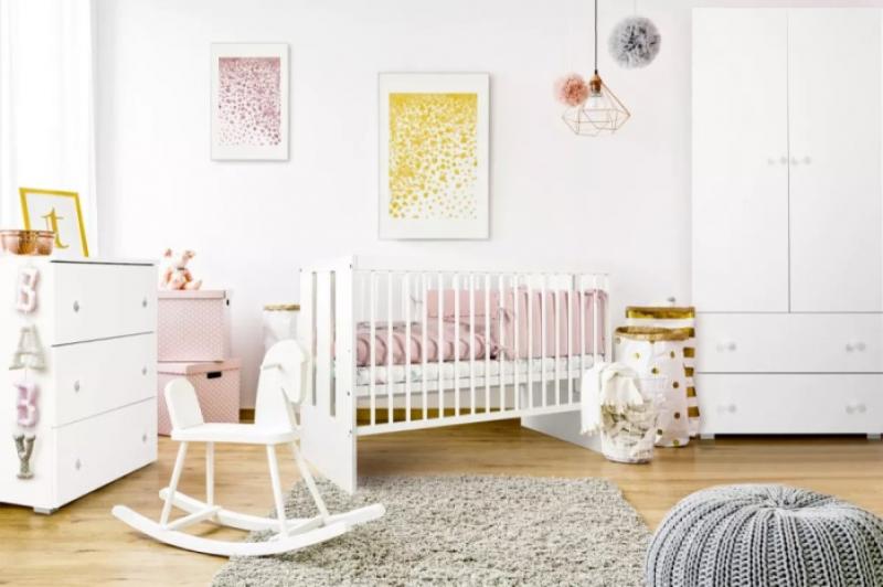 Set Mobilier Bebe Klups Paula Alb, Patut si Comoda - imagine 2