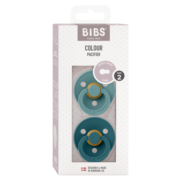 Set 2 Suzete BIBS Colour Latex, Rotunde, 6 luni+