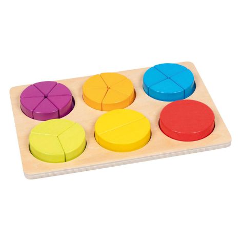 Set Fracții Goki | Joc Educativ Lemn 21 Piese - imagine 2