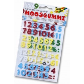 Set 100 Numere Glitter Autoadezive Folia Paper