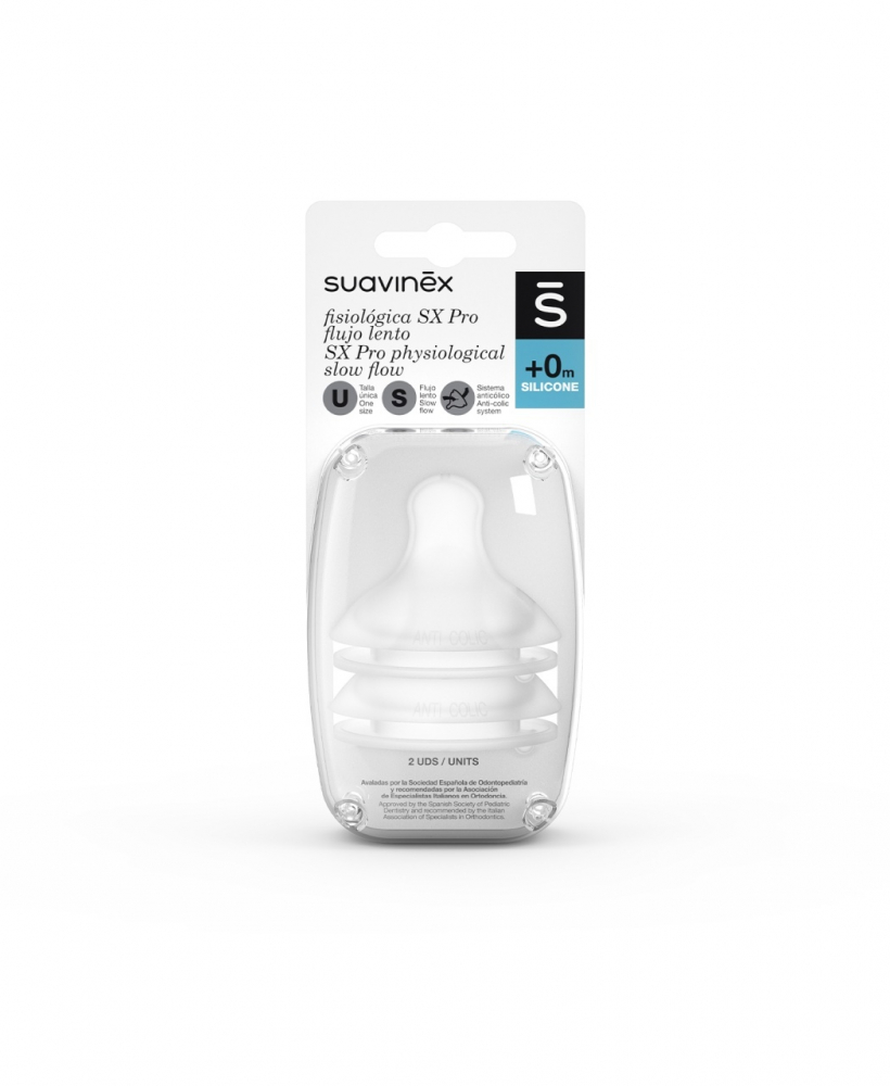 Suavinex SX Pro Tetine Debit Lent Set 2 buc - imagine 2