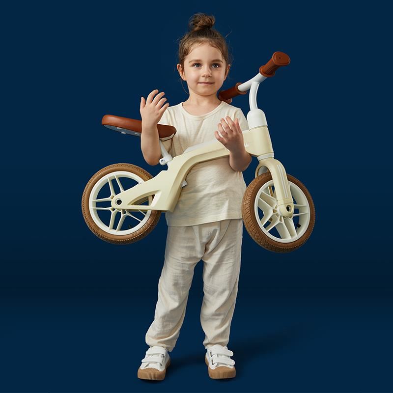 Bicicleta Balans Qplay Tech Air 10 inch Alba - imagine 3