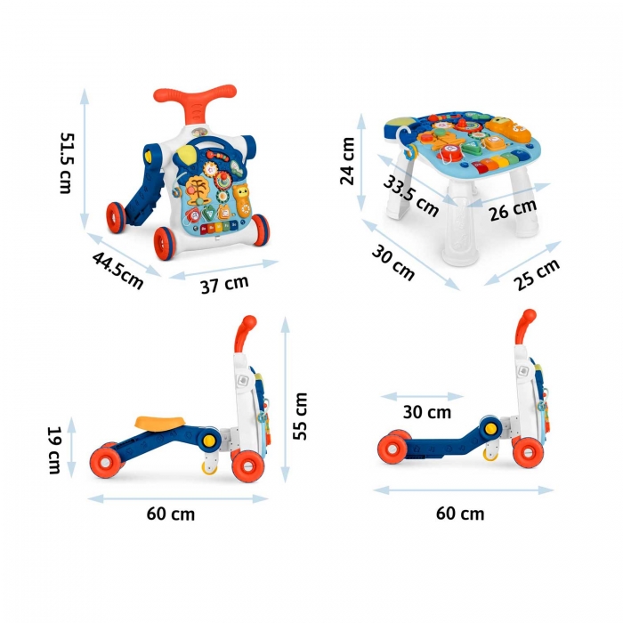 Antepremergator Ricokids 4in1 Albastru Educational - imagine 4