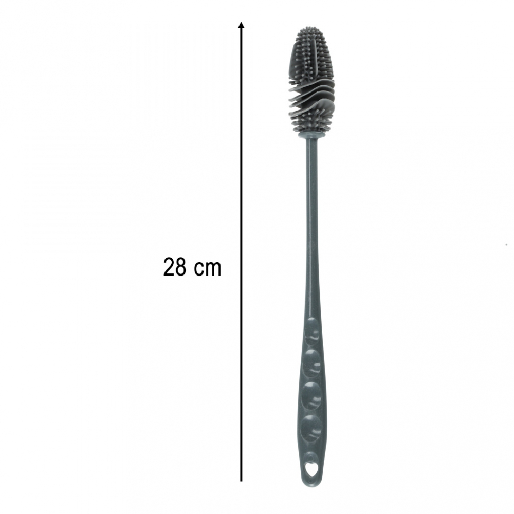 Perie Silicon Biberoane Ikonka Grey 28cm - imagine 3