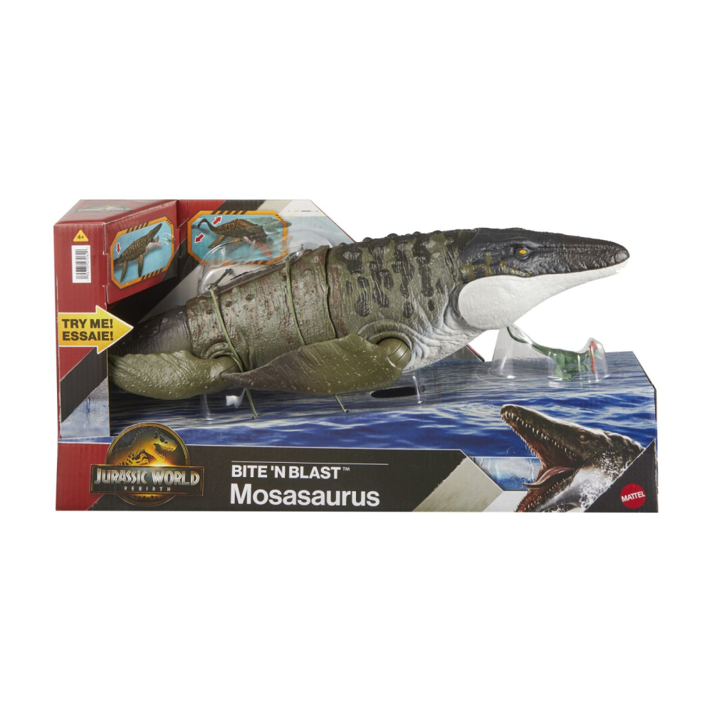 Mosasaurus Jurassic World Bite N Blast Mattel 50cm